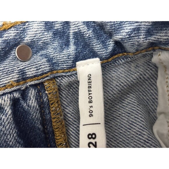 Pacsun Jeans Womens 28 90s Boyfriend Blue Stonewash Distressed Denim Pants - Picture 4 of 6